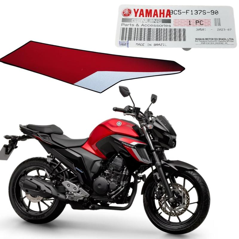 Adesivo grafico aba tanque direito fz25 fazer 250 vermelho 2024